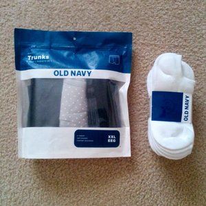 (6) Socks & (3) Boxer Briefs Bundle:  Flex Trunks. 3" Inseam.  Ankle Socks.  New